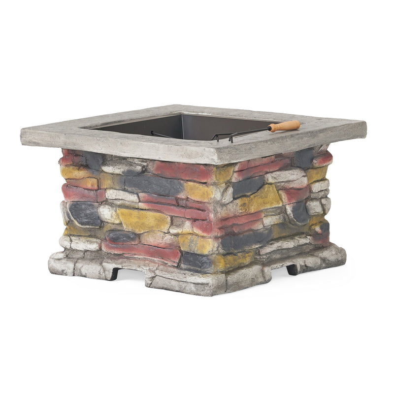 Outdoor Wood Bruning Magnesium Oxide Fire Pit With Lid