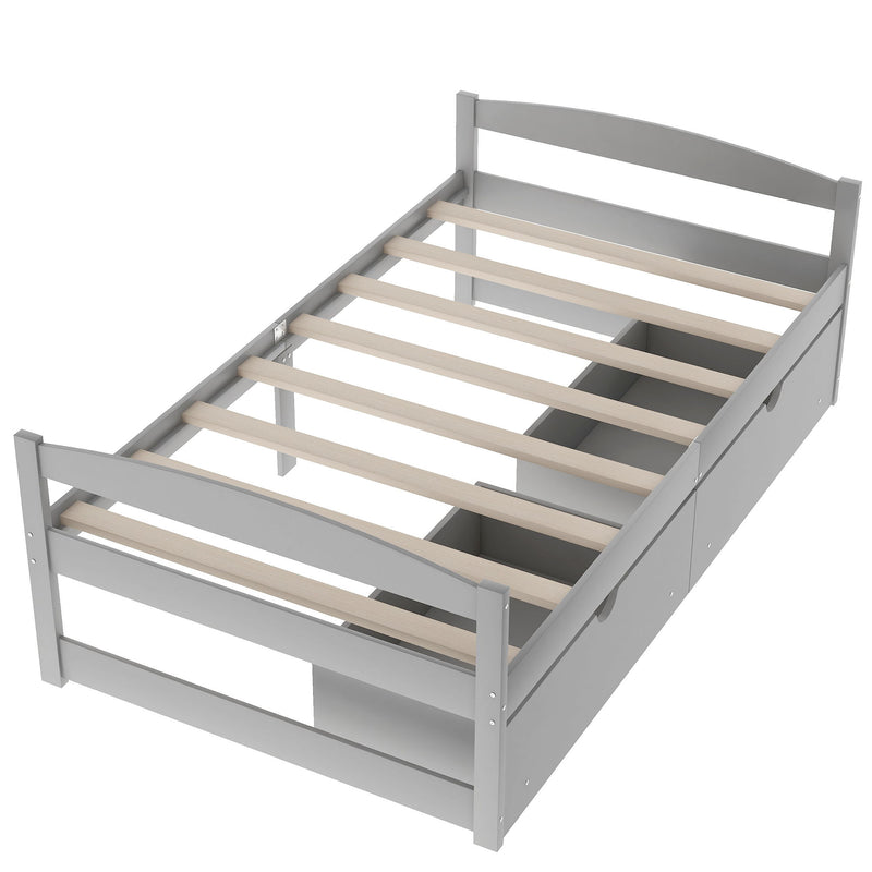 Platform Bed With 2 Drawers
