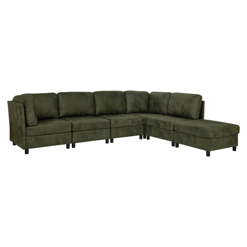 Upholstered Modular Sectional With Custom Configuration And Removable Cushions