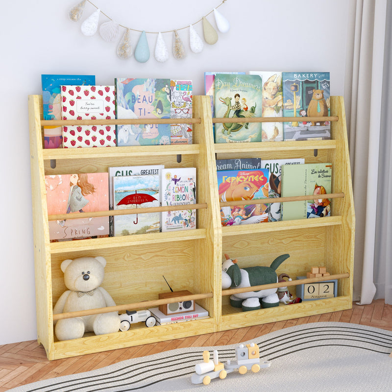 3 Tier Book Shelf, Compact Storage For Bedrooms