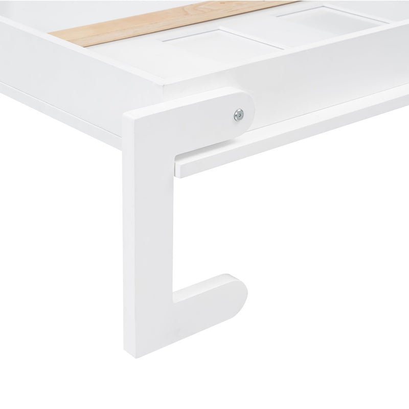 Murphy Bed With LED Light, Foldable Wall Bed Cabinet