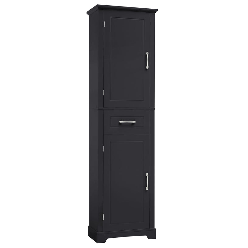 Tall Freestanding Bathroom Storage Cabinet With 2 Doors And Adjustable Shelves