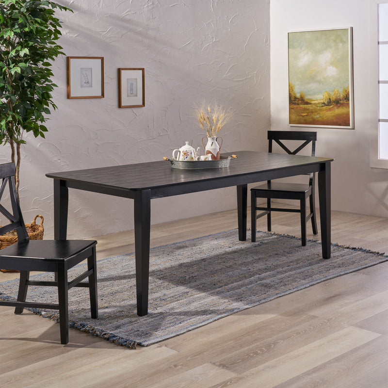 Farmhouse Charm Dining Table With Square Leg