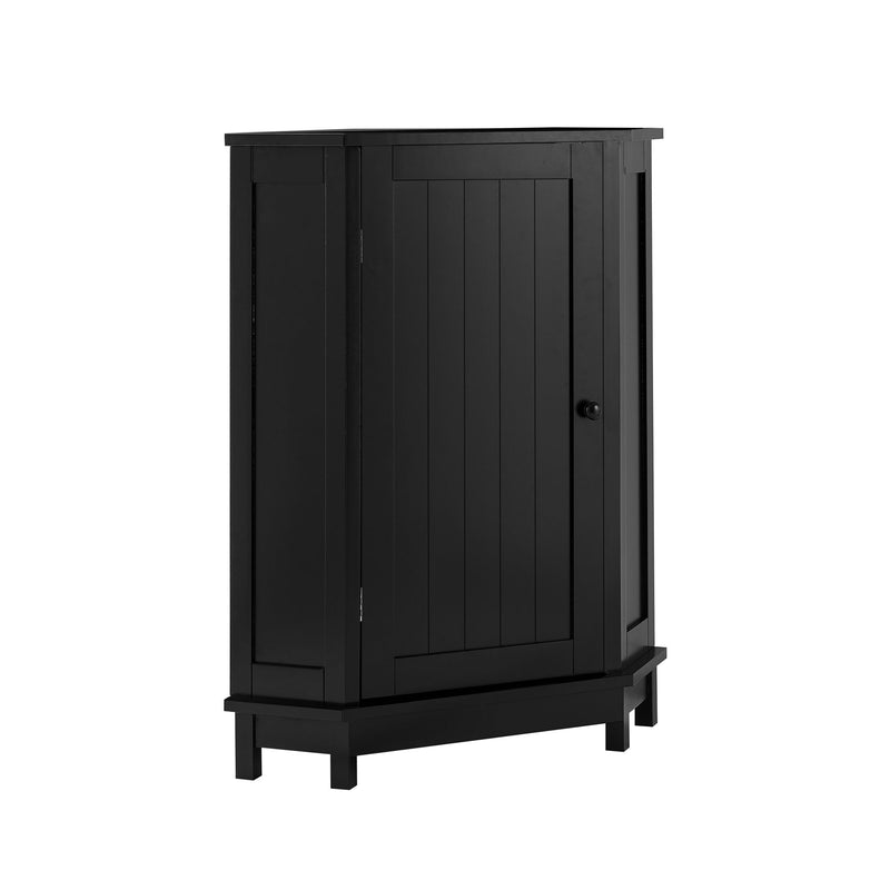 Bathroom Cabinet Triangle Corner Storage Cabinet With Adjustable Shelf Modern Style