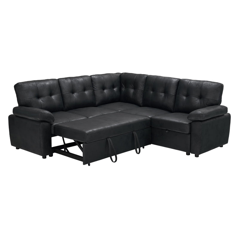 Convertible Sectional Sofa Bed With Pull Out Sleeper And Storage
