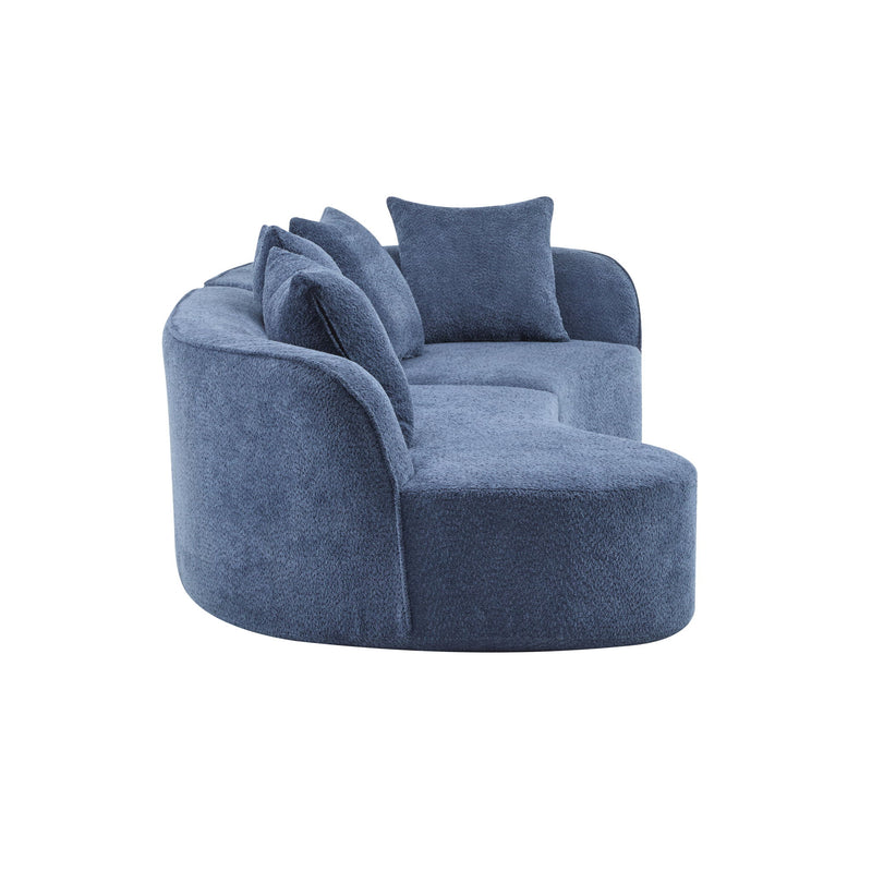 Elegant Curved Sectional Sofa With Full Foam Comfort