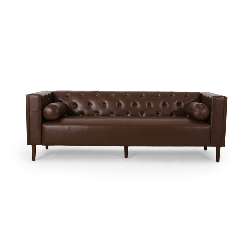 Contemporary 3 Seater Sofa With Tufted Design