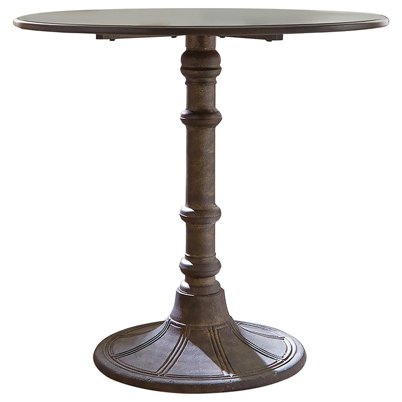 Round Dining Table & Pedestal Base - Brown