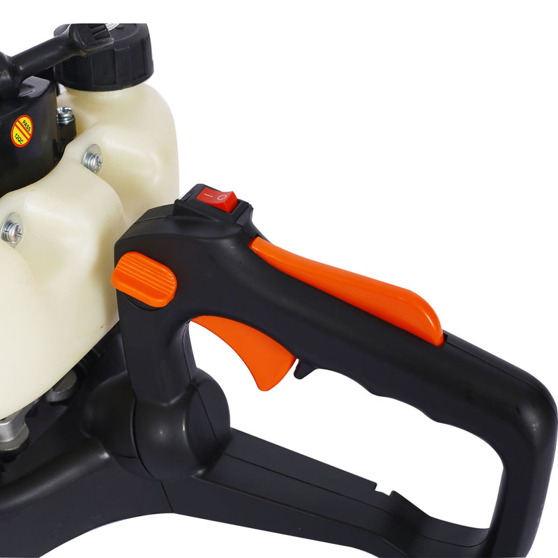 26Cc Gas Powered Hedge Trimmer With Double Sided Blade And Recoil Start - Orange