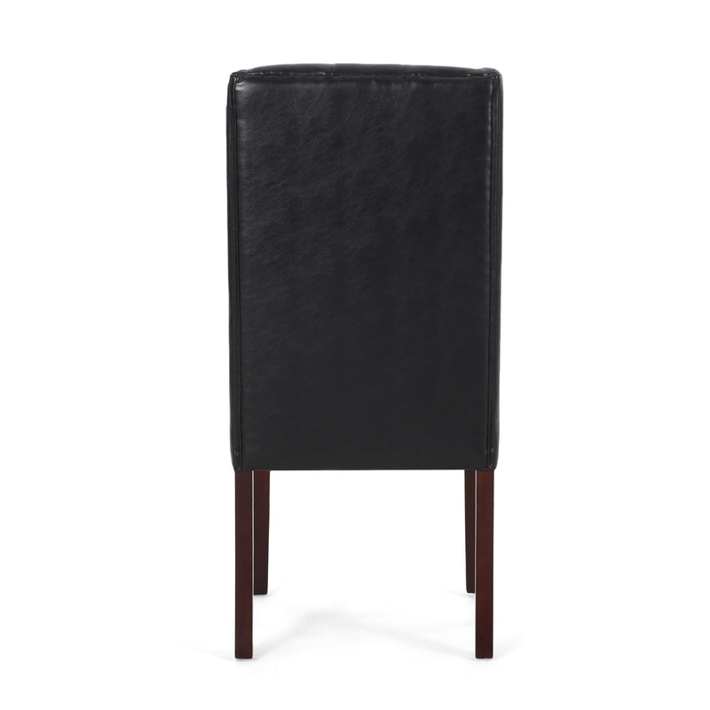 Sophisticated Tufted Dining Chair With High Back Design
