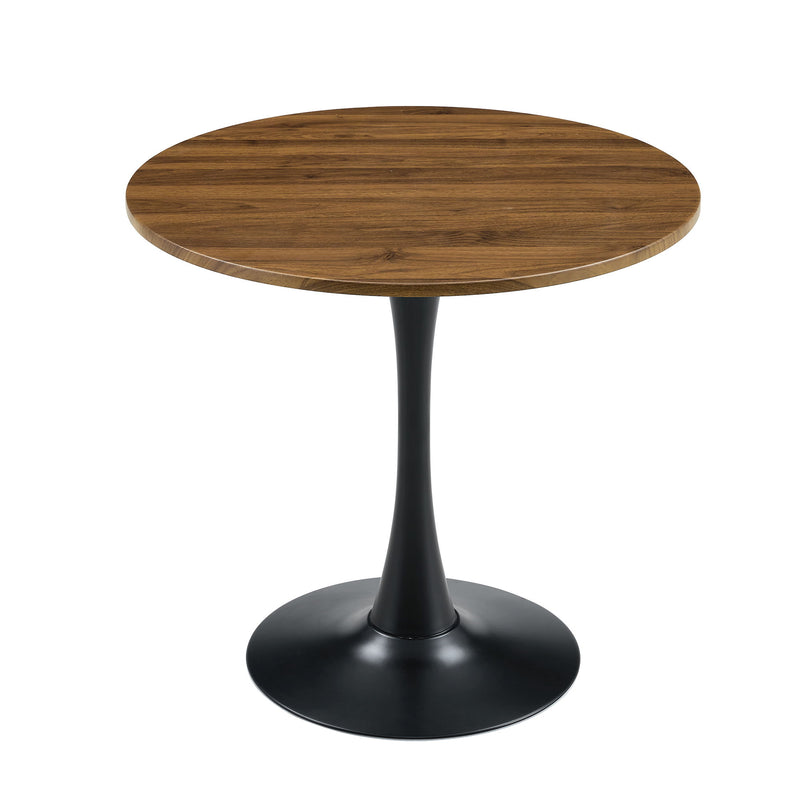 Round Dining Table For Kitchen - Black / Walnut
