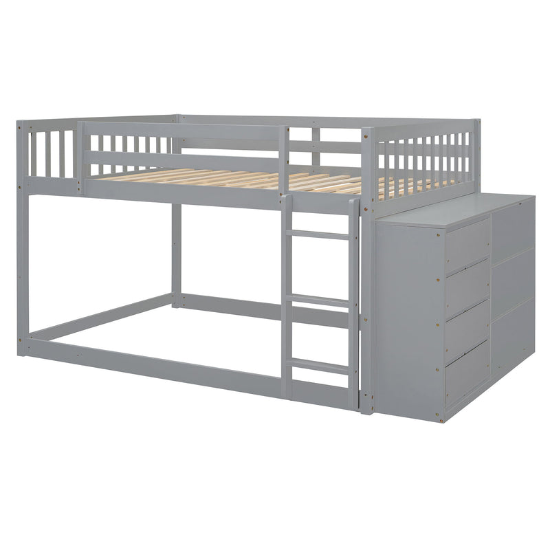 Bunk Bed With 4 Drawers And 3 Shelves