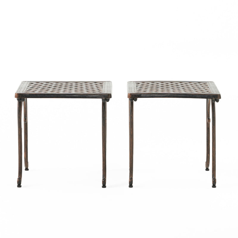 Laughlin - Traditional Style Cast End Table Set - Antique Espresso
