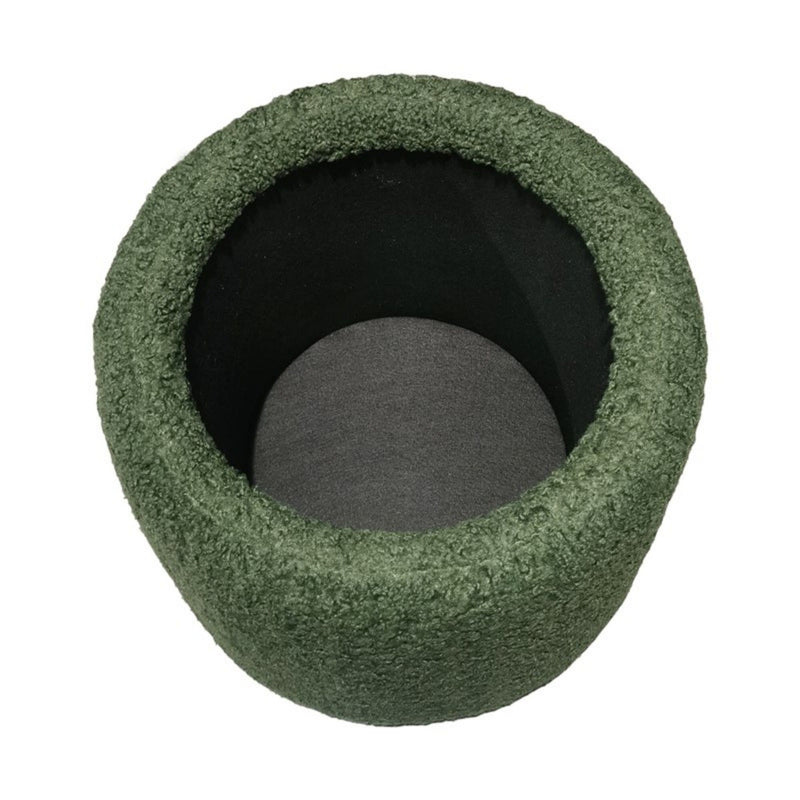 Elegant Round Storage Ottoman Upholstered