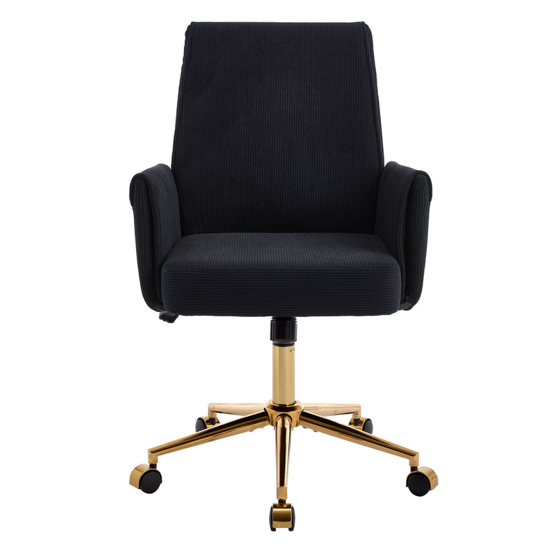 Ergonomic Mid-Back Office Chair With Striped Fabric