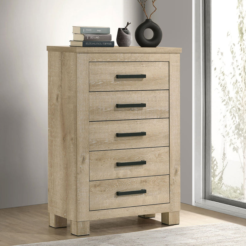 Sansome - 5 Drawer Bedroom Chest - Oak