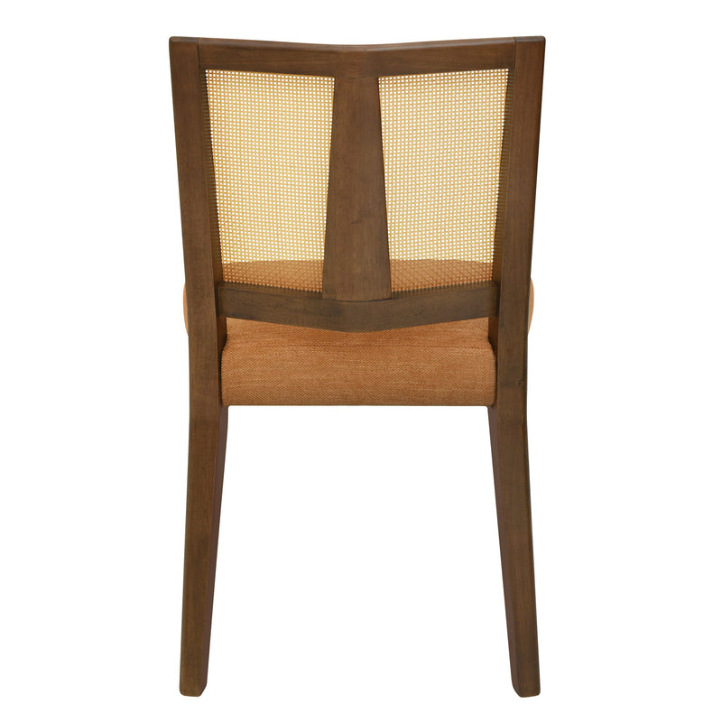 Mid Century Rattan Dining Chair Without Arms Set