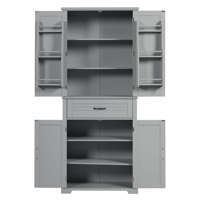 Bathroom Storage Cabinet With Doors And Drawer, Adjustable Shelf