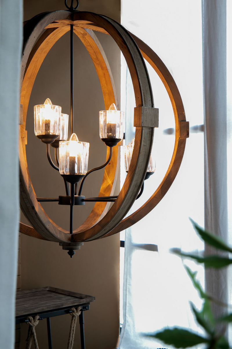 Chandelier, Hanging Light Fixture With Adjustable Chain For Kitchen, Bulb Not Included