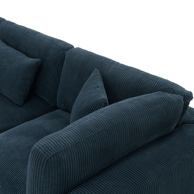 Upholstered Modular Sectional & Custom Configuration And Toss Pillows