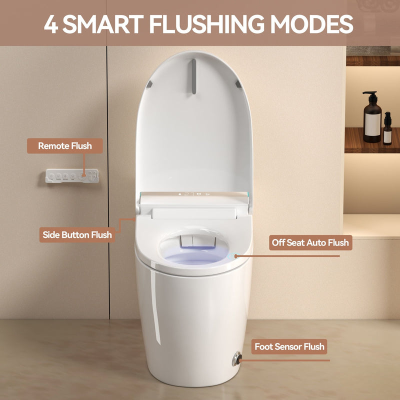Smart Bidet Toilet With Auto Open / Close Seat