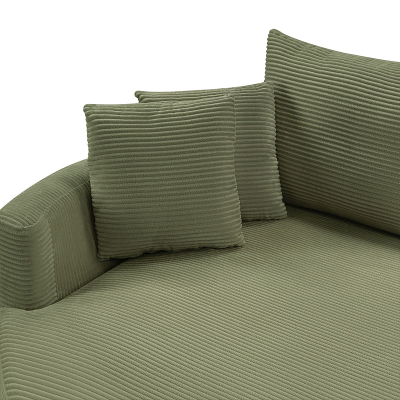 Oversized Double Chaise Lounge Sofa With USB Ports