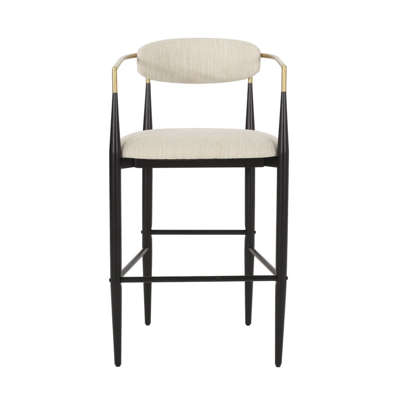 Upholstered Bar Stools With Backs For Kitchen Island (Set of 2)