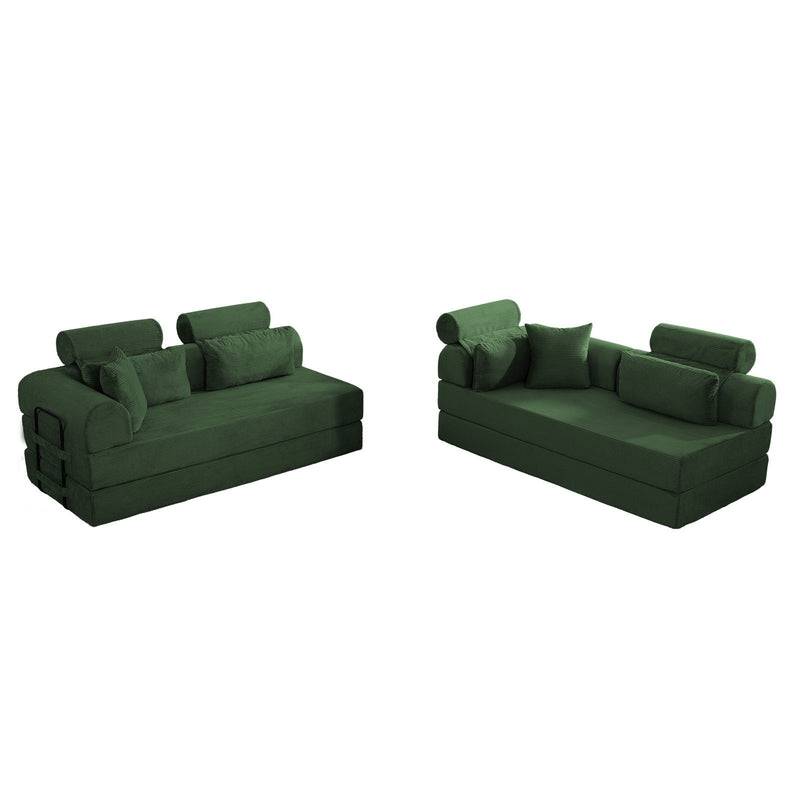 Modern L-Shape Modular Sectional Sofa, Compressed Design