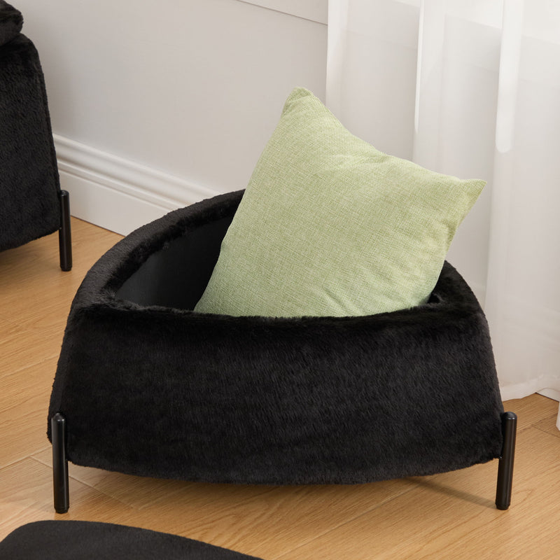 Upholstered Storage Ottoman Set With Reversible Lid