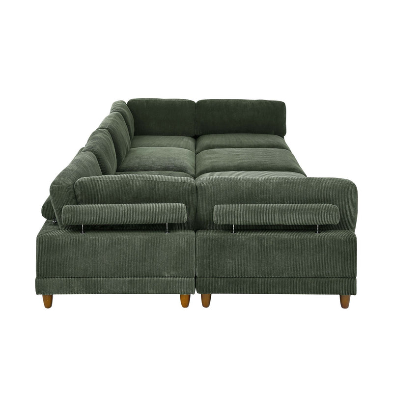 Modern Modular Sectional With Adjustable Back Support