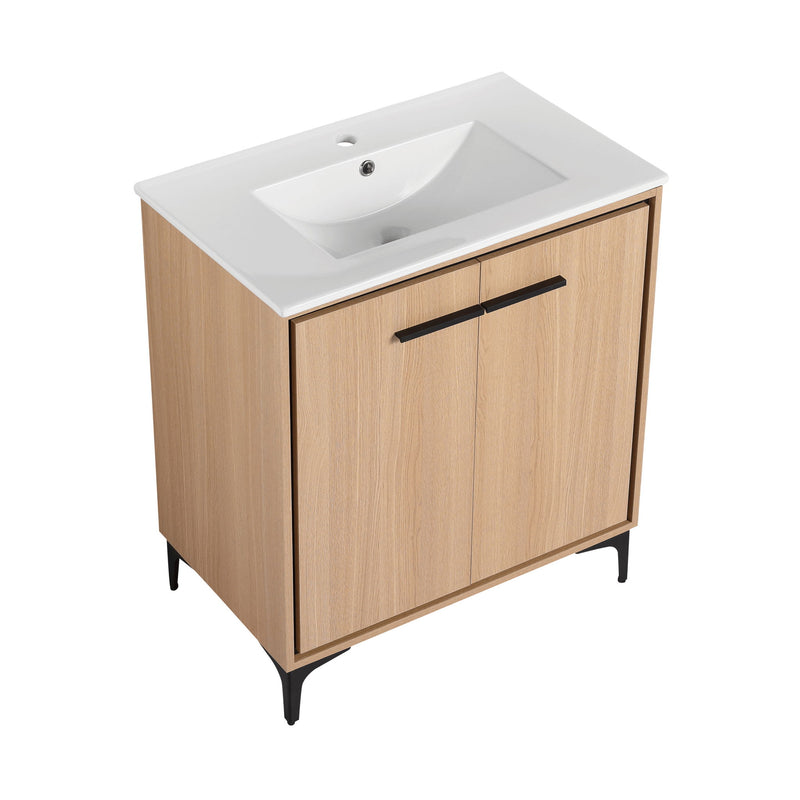 Modern Bathroom Vanity Base With Basin And Storage Cabinet