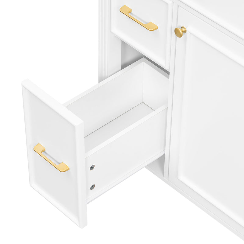Freestanding Bathroom Vanity With Sink, Soft Close Door, Tip Out Drawer