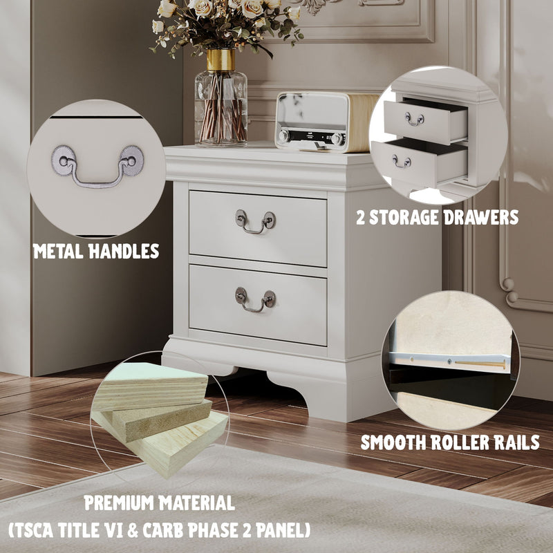 Nightstand With 2 Drawers
