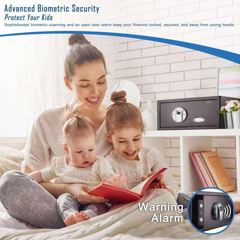 0 79 Cu Ft Biometric Security Safe - Black