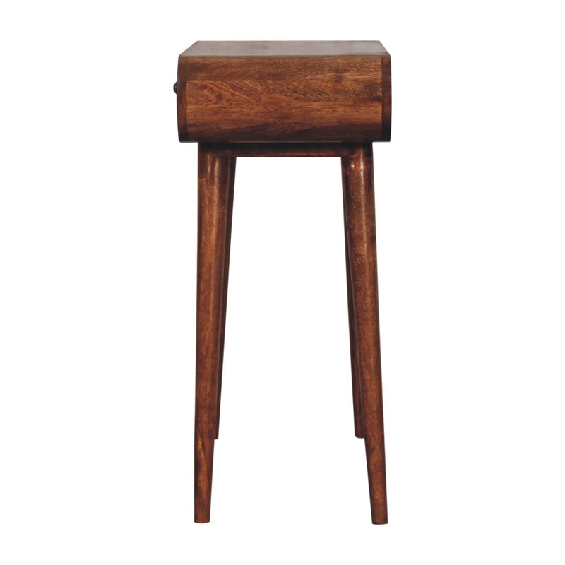 Mini Dressing Table With Foldable Mirror - Caramel