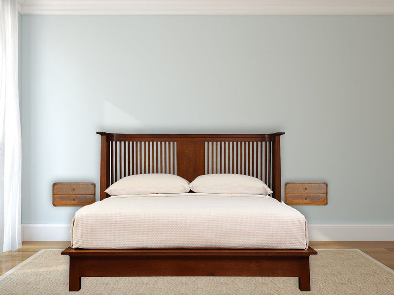 Curved Wall Mounted Bedside Nightstand