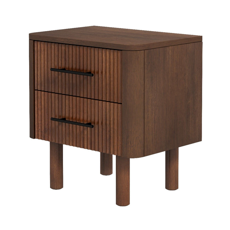 Logan - Nightsd Bed Side Tables With 2 Drawers - Brown