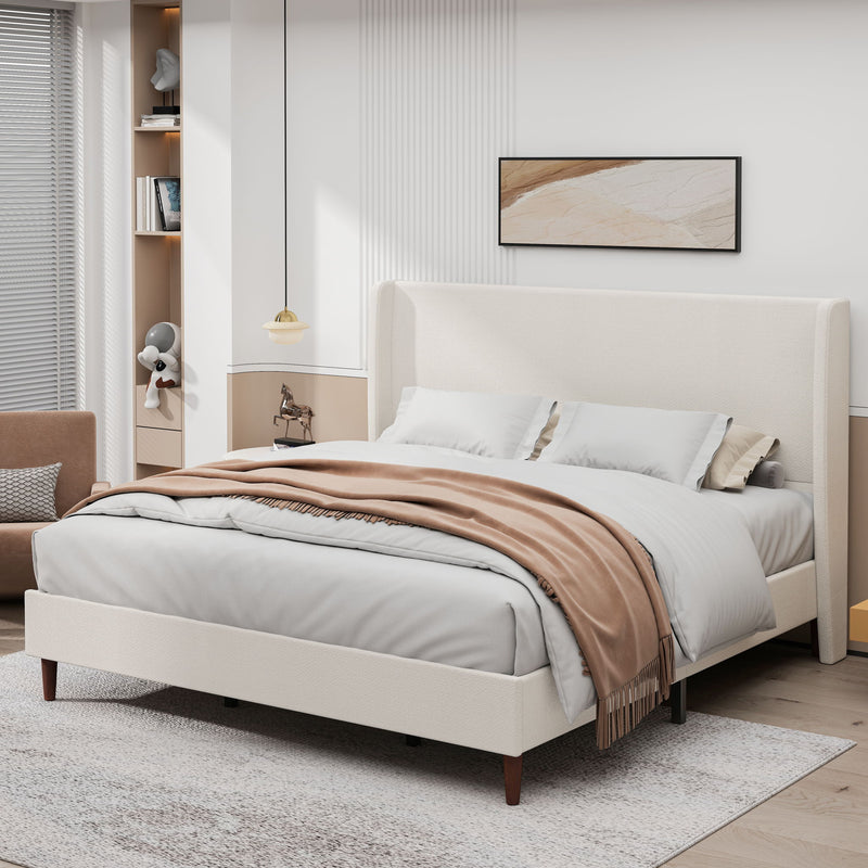 Upholstered Bed & High Headboard Design