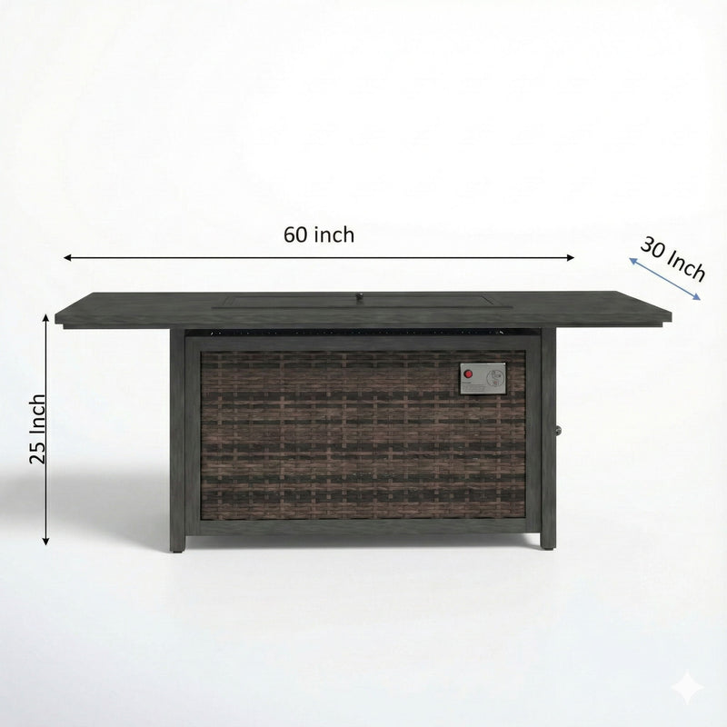 Propane Fire Pit Table - Espresso