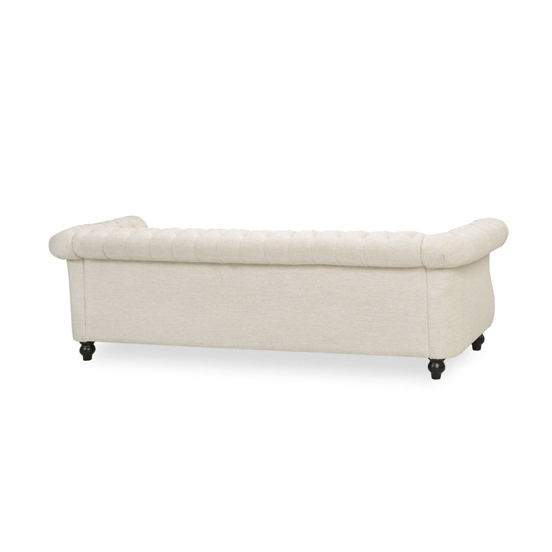 Chesterfield Style 3 Seater Sofa With Deep Button Tufting
