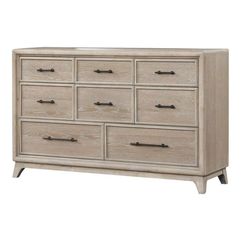 8 Drawers 1 Piece Dresser, Ample Storage Bedroom - Oak