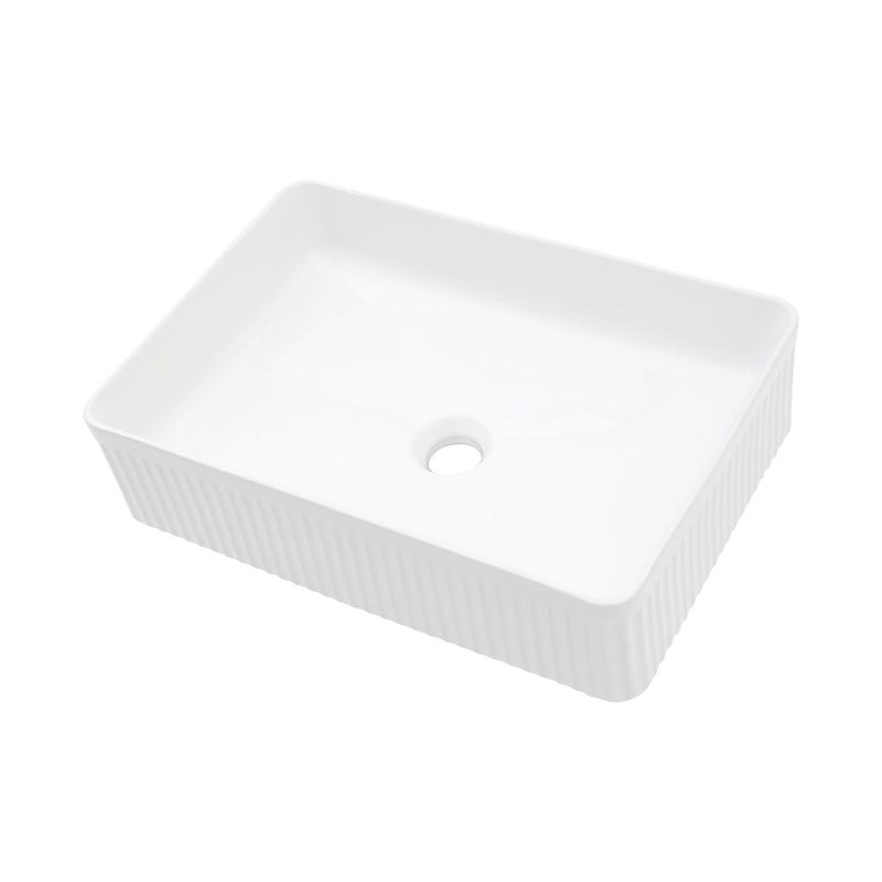 Modern Ceramic Rectangular Vessel Bathroom Sink