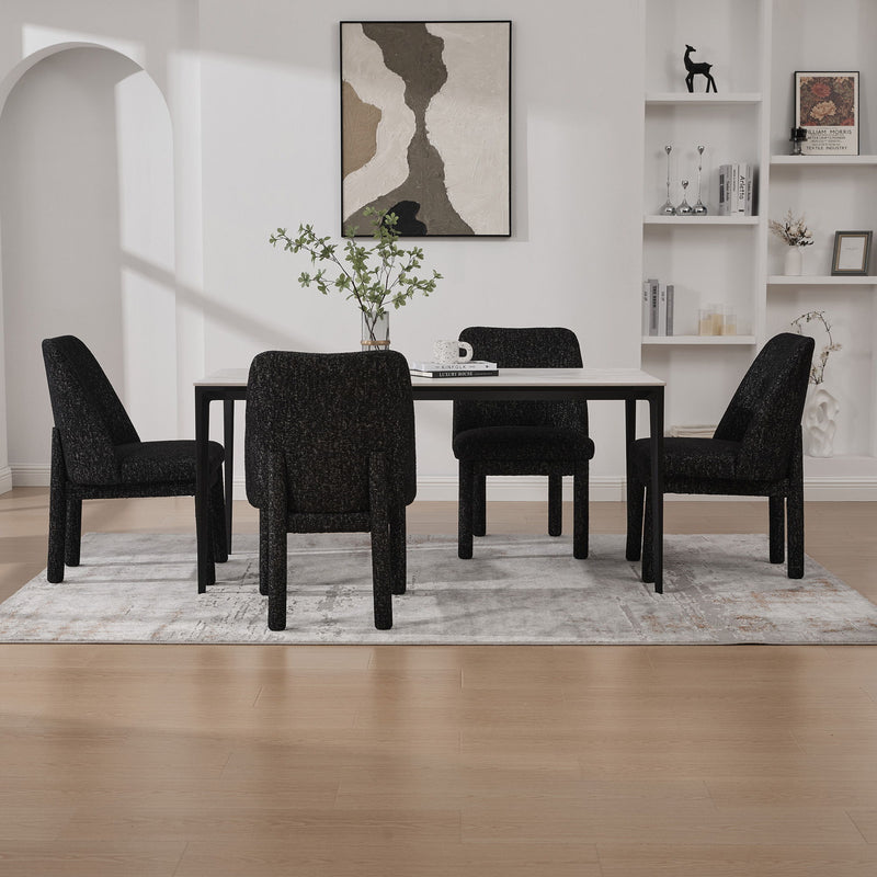 Wide Minimalist Dining Chair