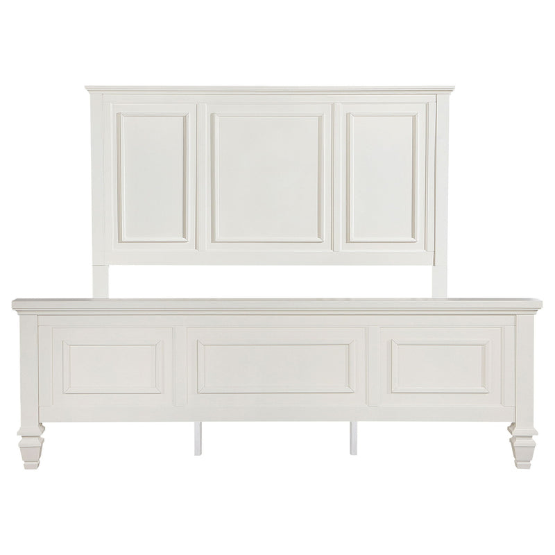 Chelema - Eastern King Panel Bed - Cream White