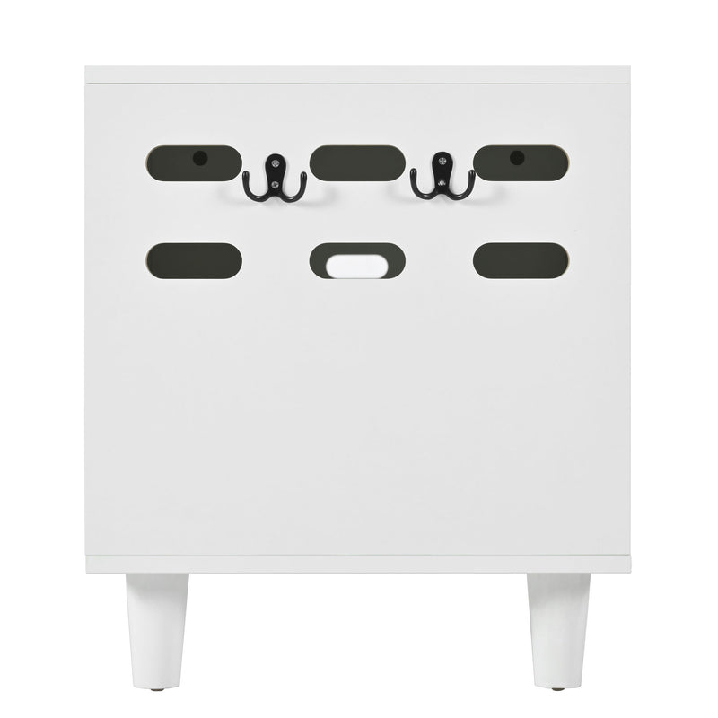 Furniture Style Cat Cabinet Cat Litter Box With Sisal Scratching Door - Cream White