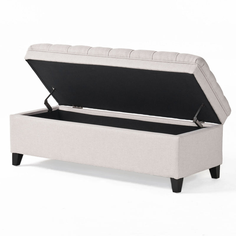 Juliana - Storage Ottoman With Birch Legs