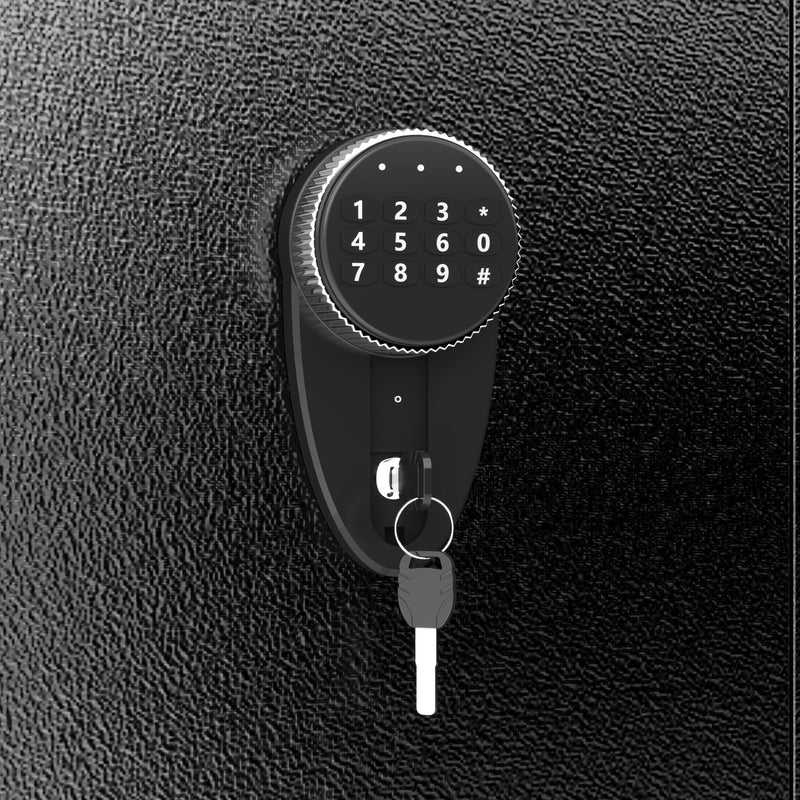 Rifle Safe, Biometric & Keypad Lock, Adjustable Gun Racks With Built In Alarm System