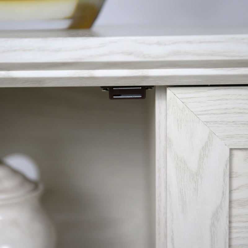 Storage Cabinet With 3 Mirrored Acrylic Doors, Adjustable Shelves