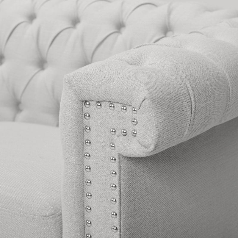 Chesterfield Style 3 Seater Sofa With Deep Button Tufting