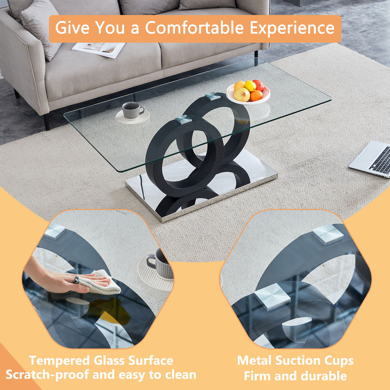 Minimalist Coffee Table - Black